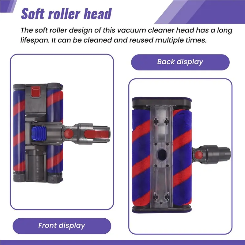 A38T-Soft Double Roller Brush Floor Head For Dyson V7 V8 V10 V11 V15 Vacuum Parts Electric Floor Head With LED Headlights
A38T-Soft Double Roller Brush Floor Head For Dyson V7 V8 V10 V11 V15 Vacuum Parts Electric Floor Head With LED Headlights