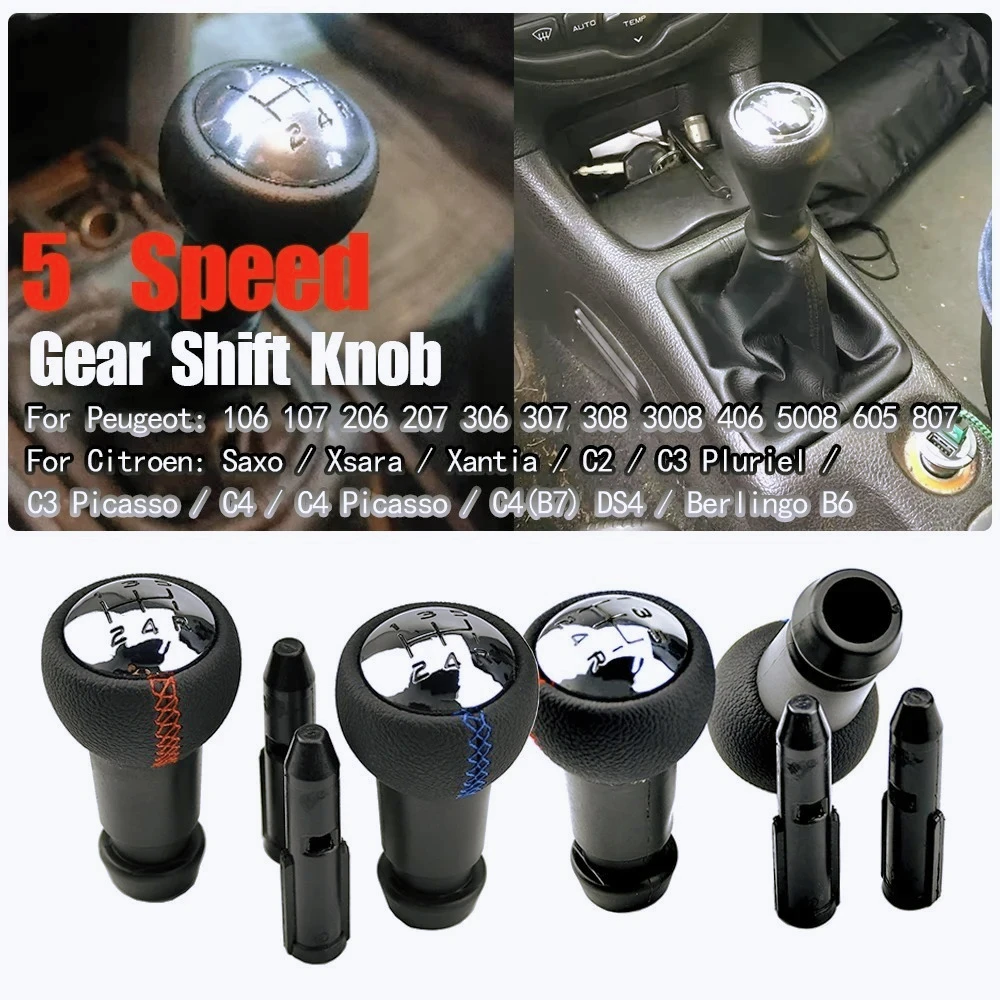 ZZ-Leather Gear Shift Knob Hand Speed Pen for Peugeot 106 107 205 206 207 306 307 308 309 405 406 407 508 605 607 Citroen C1 C3
ZZ-Leather Gear Shift Knob Hand Speed Pen for Peugeot 106 107 205 206 207 306 307 308 309 405 406 407 508 605 607 Citroen C1 C3