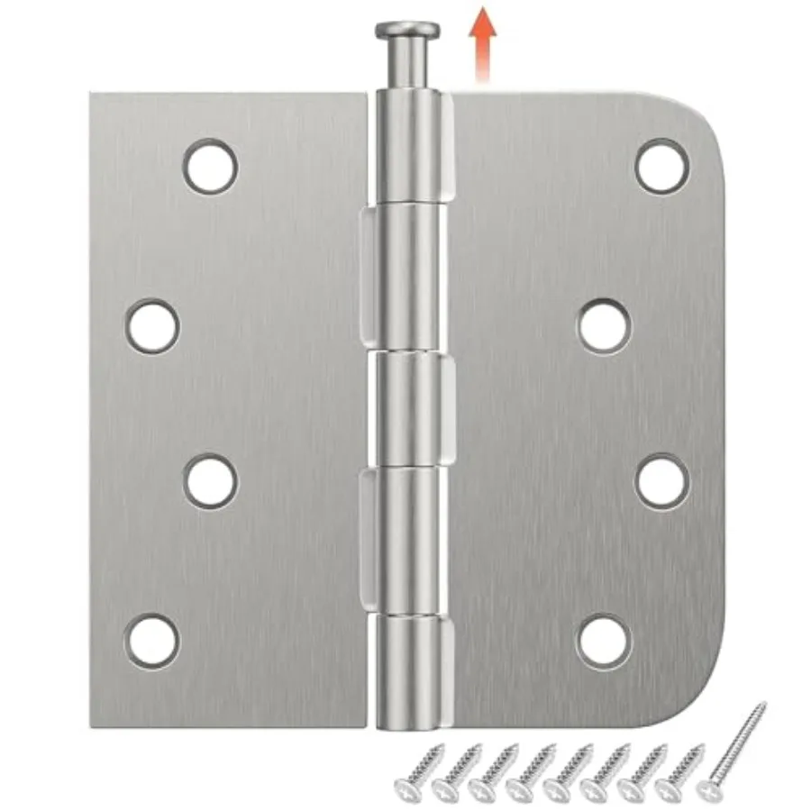 Exterior Door Hinges 4 Inch 5/8" Radius Removable Pin Perfect for Heavy-Duty Front and Back Door, Antirust and No Squeaks
Exterior Door Hinges 4 Inch 5/8" Radius Removable Pin Perfect for Heavy-Duty Front and Back Door, Antirust and No Squeaks