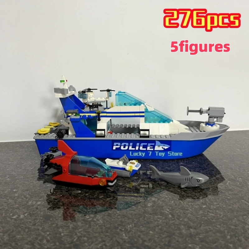 276 шт., морской скоростной катер, полицейский патруль, лодка, строительные блоки, городская серия, модель акулы, подводная лодка, 60277, кирпичи, рождественские игрушки, подарки для детей
276 шт., морской скоростной катер, полицейский патруль, лодка, строительные блоки, городская серия, модель акулы, подводная лодка, 60277, кирпичи, рождественские игрушки, подарки для детей