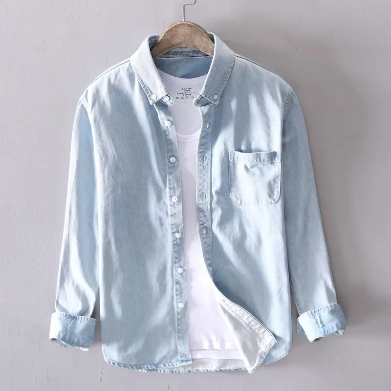 Японский Sle Distred Long Sve Denim irt, мужской осенний винтажный повседневный молодежный художественный свободный большой размер из чистого хлопка irt
Японский Sle Distred Long Sve Denim irt, мужской осенний винтажный повседневный молодежный художественный свободный большой размер из чистого хлопка irt
