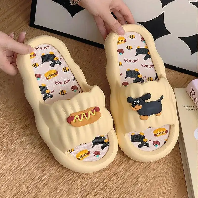Home Slippers 2025 New Women's Cartoon Hot Dog Slippers Sandals Cloud Thick Soled Anti Slip For Home & Outdoor Summer Use
Home Slippers 2025 New Women's Cartoon Hot Dog Slippers Sandals Cloud Thick Soled Anti Slip For Home & Outdoor Summer Use