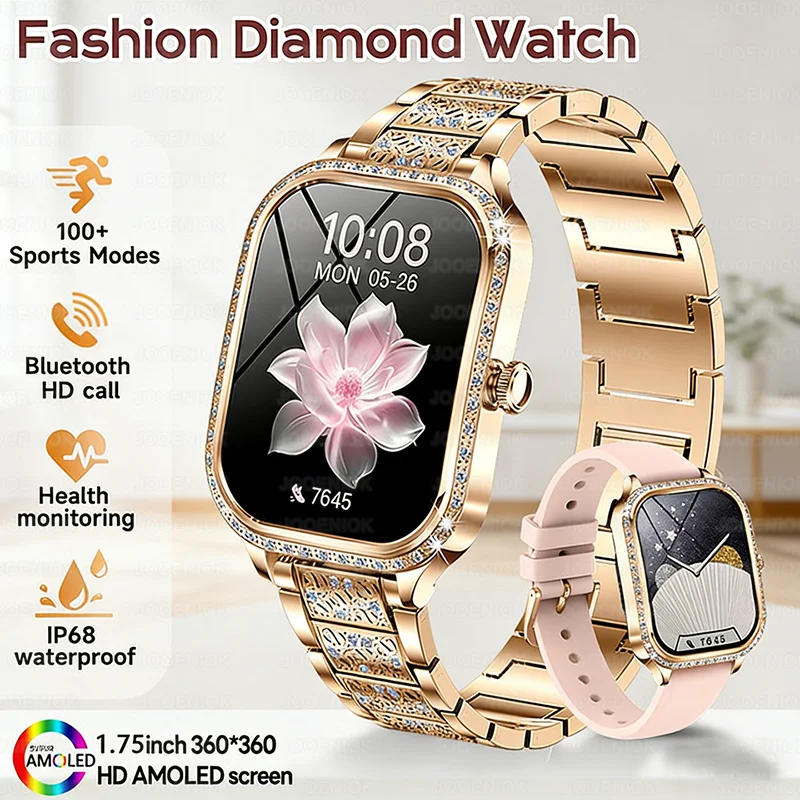 Ultra-thin Fashion mart Watch Women 1.75" HD Display Heart Rate Sports Fitness IP68 Waterproof BT Call Smartwatch For Lady Gifts
Ultra-thin Fashion mart Watch Women 1.75" HD Display Heart Rate Sports Fitness IP68 Waterproof BT Call Smartwatch For Lady Gifts