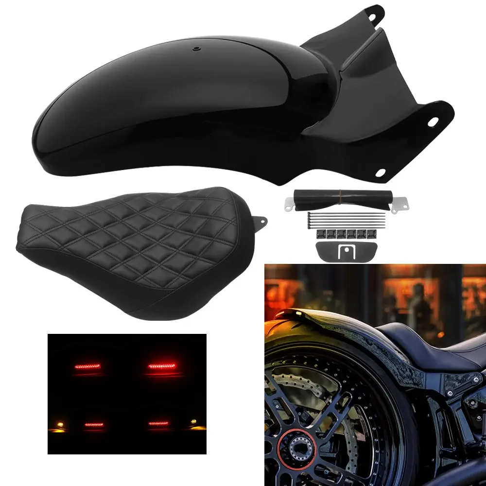 Комплекты задних коротких крыльев и сидений Solo для мотоциклов Harley Softail Breakout Fat Boy 114 117 107 FXBR FXBRS FLFB FLFBS 2018 года выпуска и новее
Комплекты задних коротких крыльев и сидений Solo для мотоциклов Harley Softail Breakout Fat Boy 114 117 107 FXBR FXBRS FLFB FLFBS 2018 года выпуска и новее