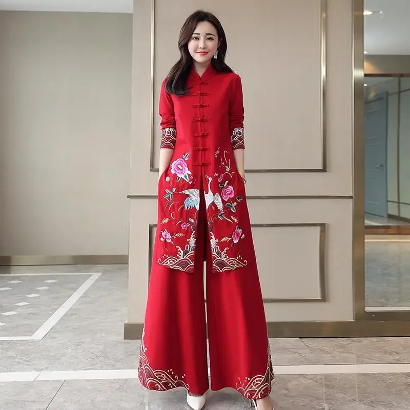 Винтажная женская одежда в китайском стиле Hanfu Midi Qipao из двух предметов, китайская традиционная одежда, комплект брюк, костюм Тан, халат, восточная одежда
Винтажная женская одежда в китайском стиле Hanfu Midi Qipao из двух предметов, китайская традиционная одежда, комплект брюк, костюм Тан, халат, восточная одежда