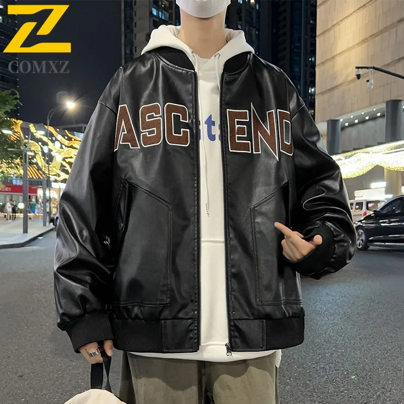 COMXZ 2025 Autumn New PU Leather Jacket Men American style Lapel Big Size Waterproof Windproof Coat outdoor sports windbreaker
COMXZ 2025 Autumn New PU Leather Jacket Men American style Lapel Big Size Waterproof Windproof Coat outdoor sports windbreaker