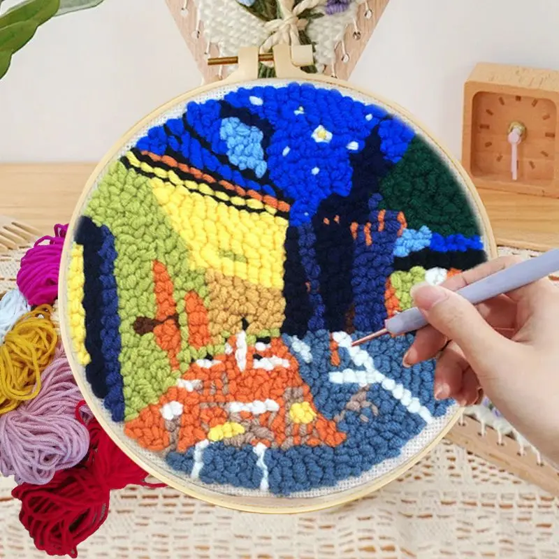 Coffee House Scenery Pattern Punch Needle Embroidery Kit for Beginners Hoop Embroidery Set Starter Punch Needle Tool for Art
Coffee House Scenery Pattern Punch Needle Embroidery Kit for Beginners Hoop Embroidery Set Starter Punch Needle Tool for Art