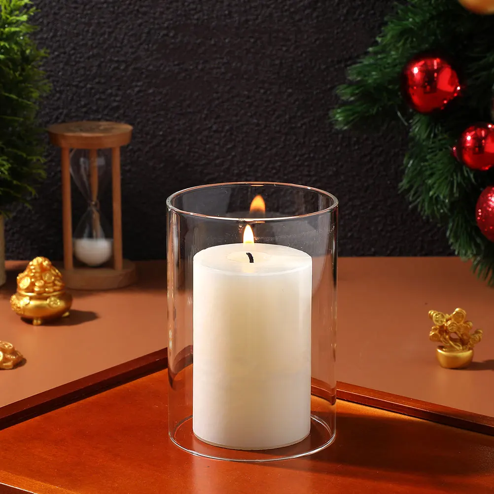 2Pcs Clear Glass Holder Sleeve Cylinder Shade for Tealight Votive Candles Decorative Desktop Home Ambiance Windproof
2Pcs Clear Glass Holder Sleeve Cylinder Shade for Tealight Votive Candles Decorative Desktop Home Ambiance Windproof