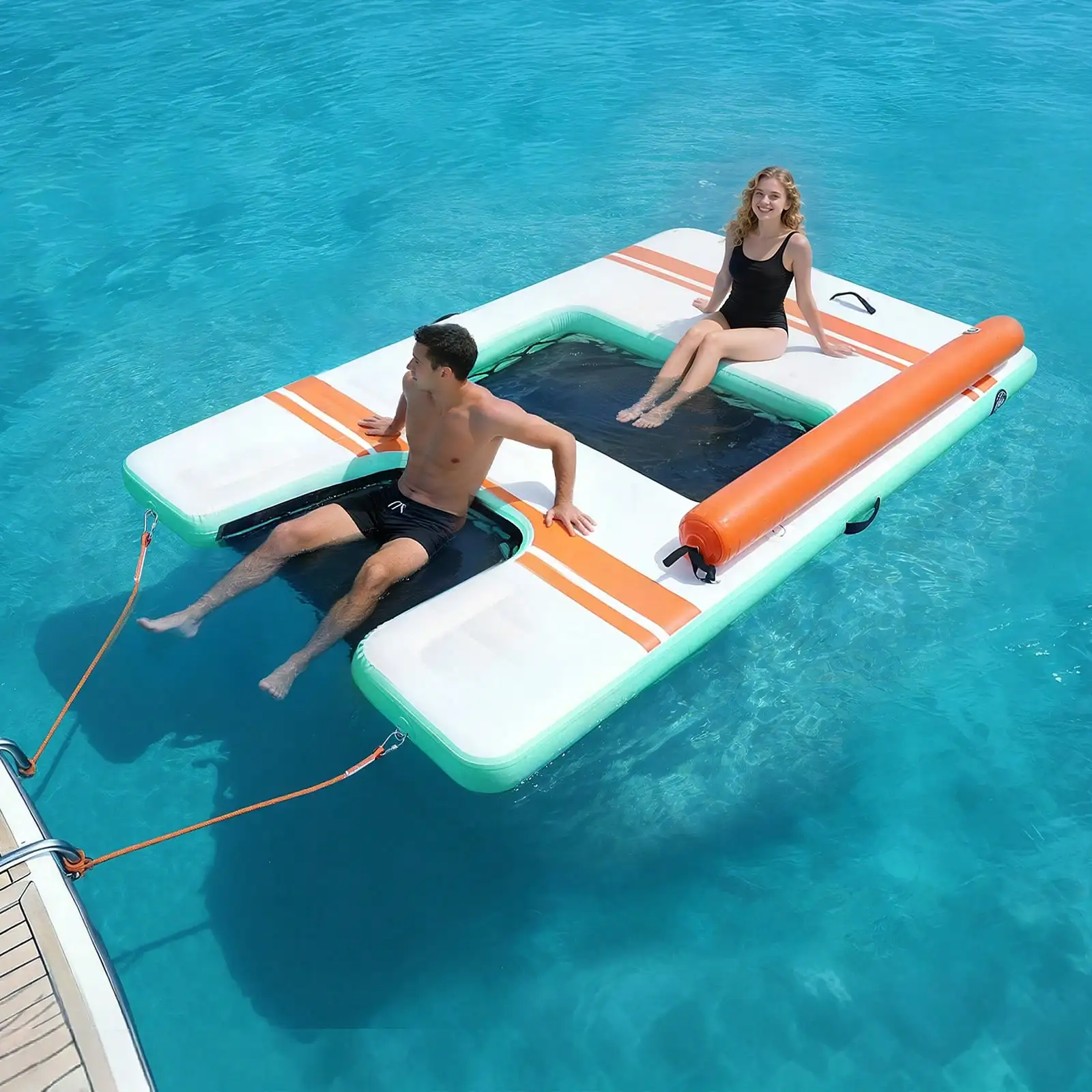 Inflatable Floating Dock, 8 X 6 FT Inflatable Dock Platform, Non-Slip Water Air Mat With Portable Carrying Bag And Detachable Ladder, Floating Water Platform Island Raft For Pool Beach Ocean
Inflatable Floating Dock, 8 X 6 FT Inflatable Dock Platform, Non-Slip Water Air Mat With Portable Carrying Bag And Detachable Ladder, Floating Water Platform Island Raft For Pool Beach Ocean