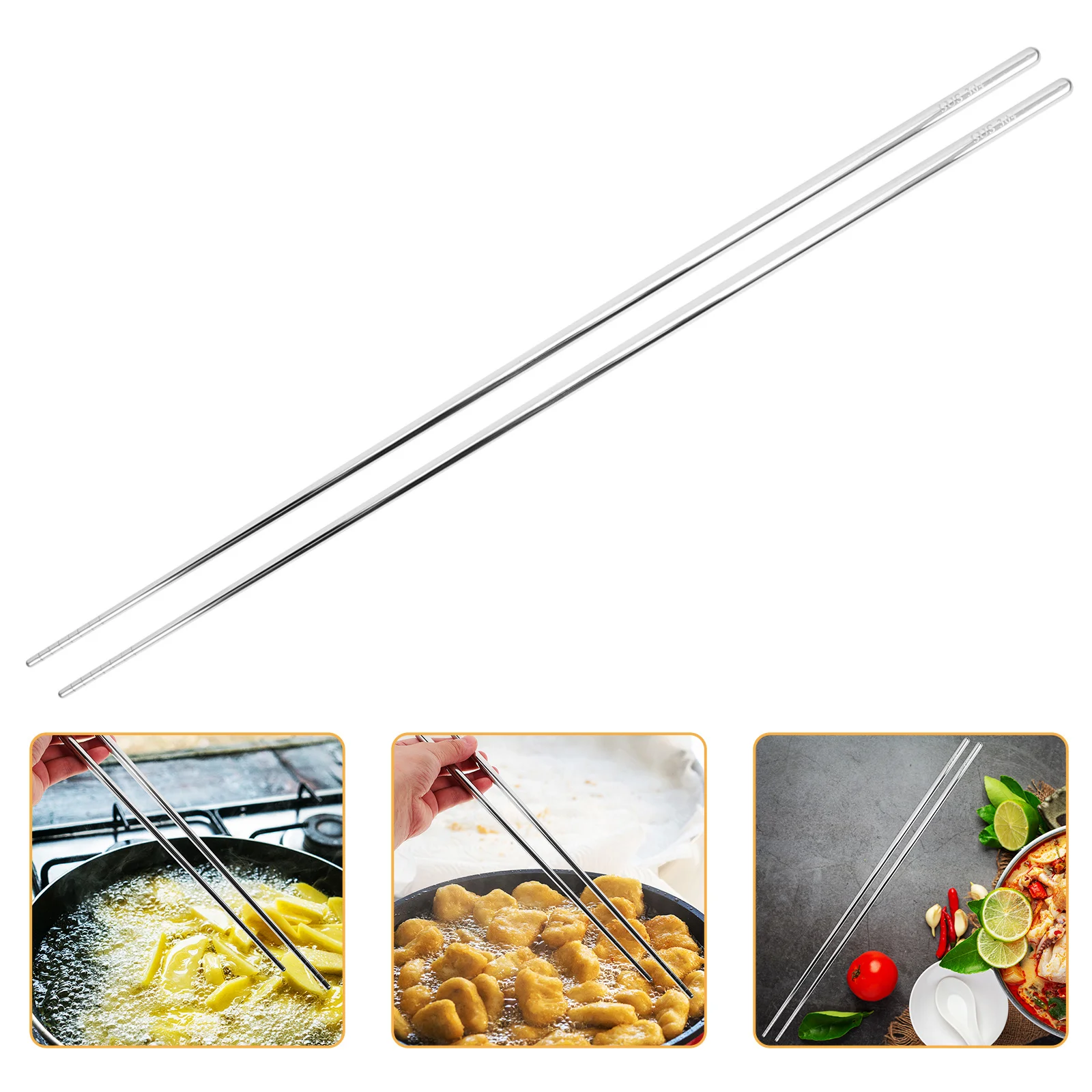 5Pair Extra Long Stainless Steel Cooking Chopsticks Anti Slip Metal Frying Hot Pot Noodles Reusable Stainless Steel Stick
5Pair Extra Long Stainless Steel Cooking Chopsticks Anti Slip Metal Frying Hot Pot Noodles Reusable Stainless Steel Stick