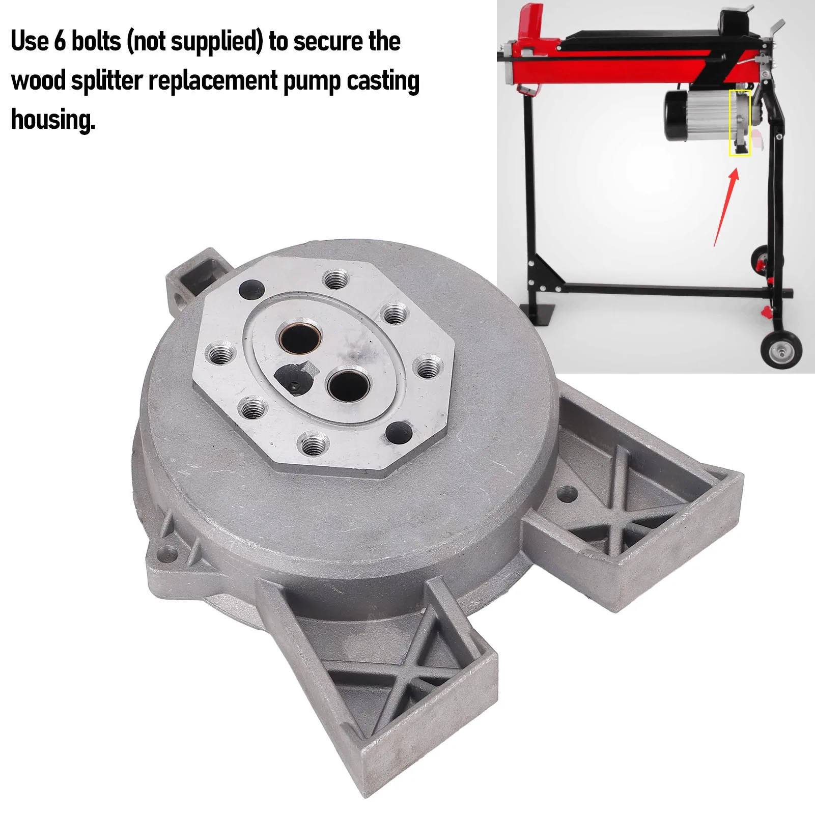 Log Splitter Pump Mount Universal Aluminium Alloy Hydraulic Wood Splitter Motor Bracket with Sealing Circle for FM8 FM10 FM16
Log Splitter Pump Mount Universal Aluminium Alloy Hydraulic Wood Splitter Motor Bracket with Sealing Circle for FM8 FM10 FM16