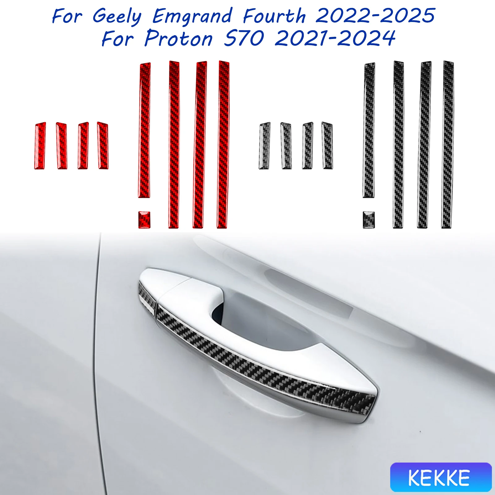 For Geely Emgrand Fourth 2022-2025/For Proton S70 2021-2024 Exterior Door Handle Strip Carbon Fiber Car Trim Accessory Sticker
For Geely Emgrand Fourth 2022-2025/For Proton S70 2021-2024 Exterior Door Handle Strip Carbon Fiber Car Trim Accessory Sticker