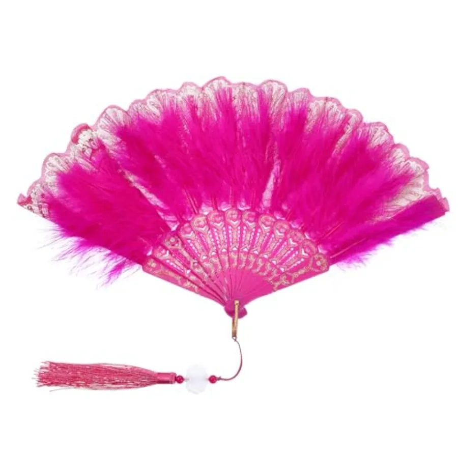 PATIKIL Embroide Flower Marabou Feather Fan, 1920s Vintage Folding Handheld Fan Chinese Flapper Hand Fan for Costume Party Danc
PATIKIL Embroide Flower Marabou Feather Fan, 1920s Vintage Folding Handheld Fan Chinese Flapper Hand Fan for Costume Party Danc