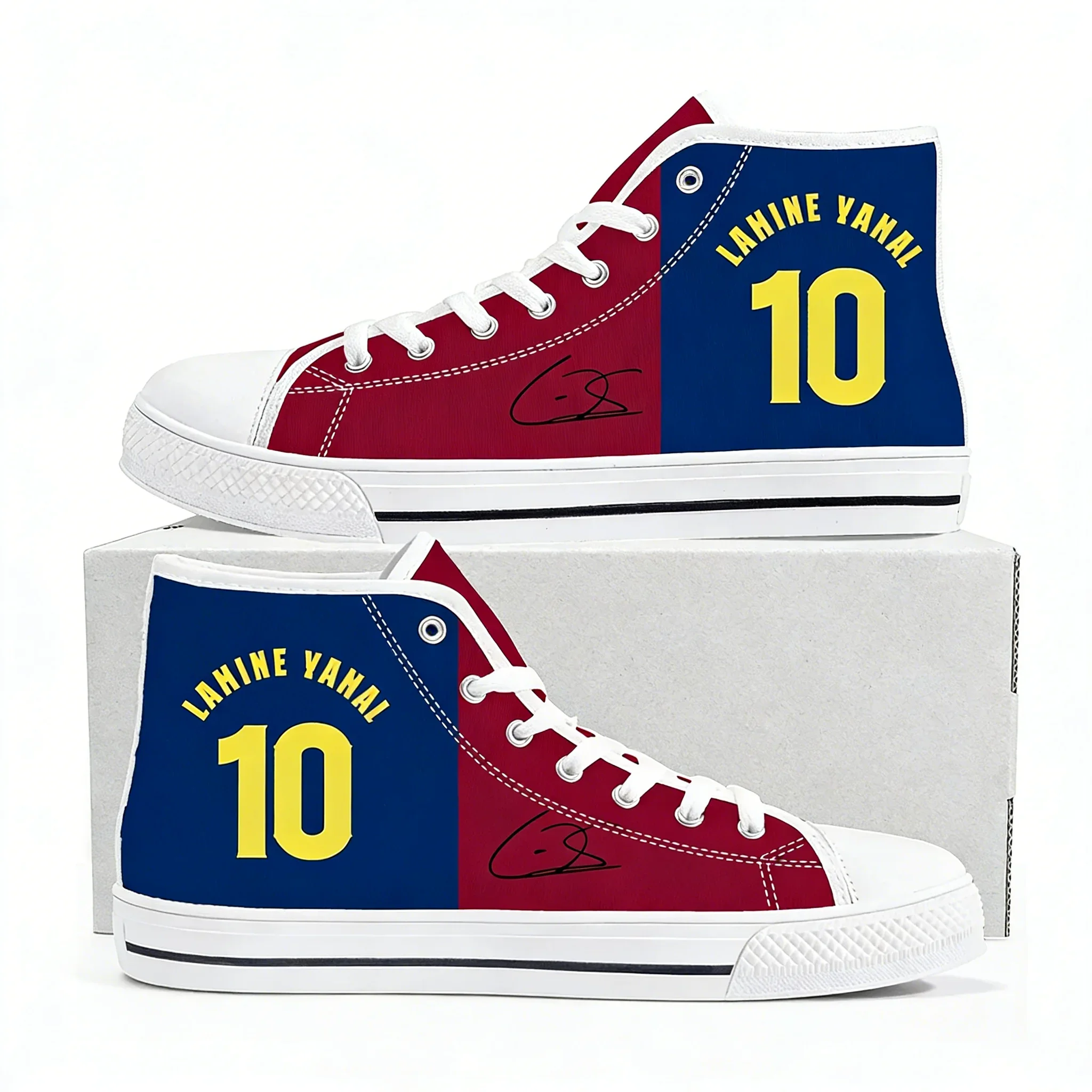 Yamal No.10 High Top Shoes Men Women Canvas Sneaker Spain Soccer Star High Quality Sneakers Couple Footwear Custom Shoe White
Yamal No.10 High Top Shoes Men Women Canvas Sneaker Spain Soccer Star High Quality Sneakers Couple Footwear Custom Shoe White