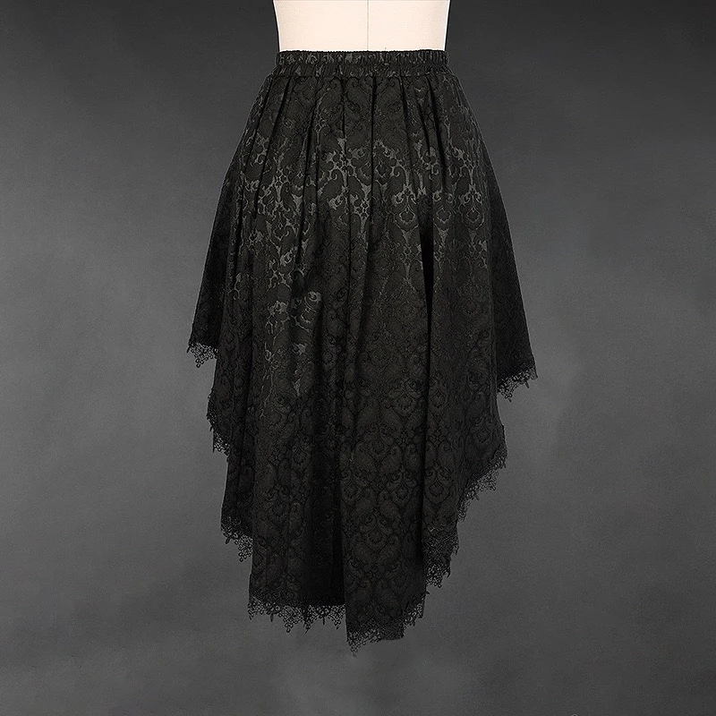 Gothic Dark Subculture Lace Splicing Irregular Tail Women's Skirt Original New Sweet Cool Versatile Mid-Length Skirts Ladies
Gothic Dark Subculture Lace Splicing Irregular Tail Women's Skirt Original New Sweet Cool Versatile Mid-Length Skirts Ladies