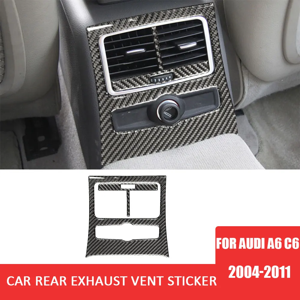 for Audi A6 C6 2004-2011 Car Rear Air Conditioning Socket Panel Cover Carbon Fiber Stickers Auto Interior Accessories
for Audi A6 C6 2004-2011 Car Rear Air Conditioning Socket Panel Cover Carbon Fiber Stickers Auto Interior Accessories