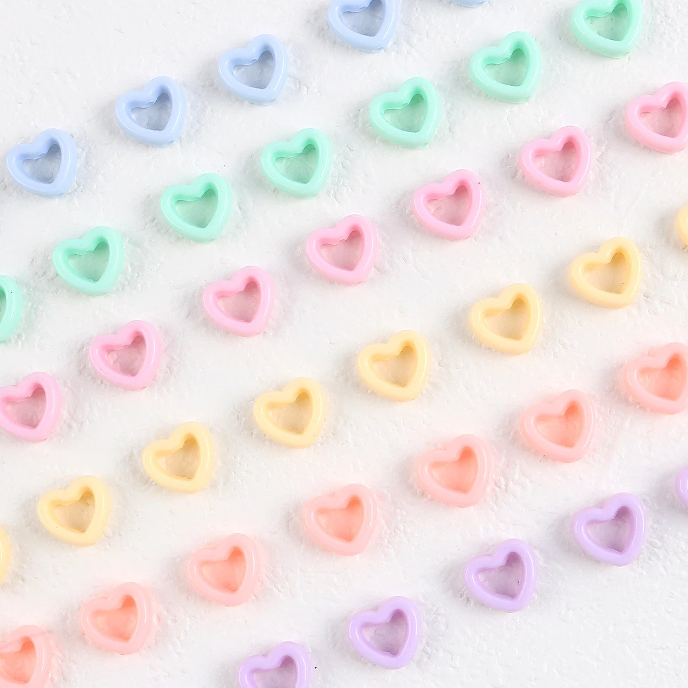 50pcs Hollow Acrylic Heart Beads Candy Color Loose Pendants For DIY Handmade Phone Key Chain Jewelry Making
50pcs Hollow Acrylic Heart Beads Candy Color Loose Pendants For DIY Handmade Phone Key Chain Jewelry Making