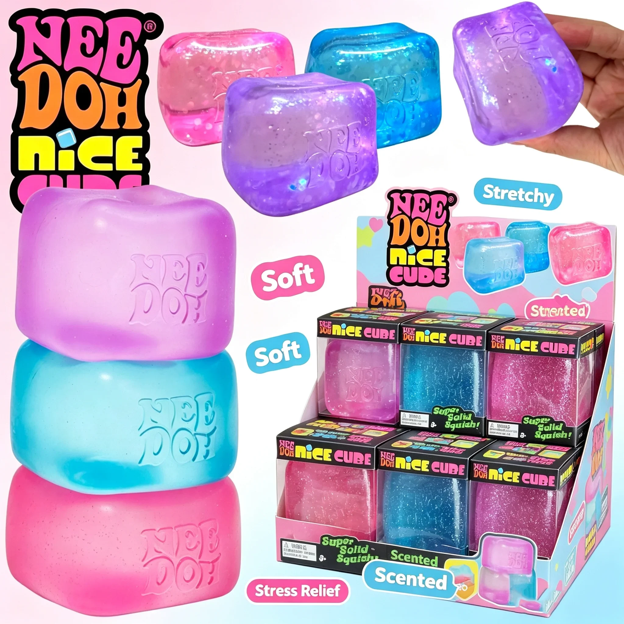 Schylling NeeDoh Ice Cream & Nice Cube Soft Squeeze Sensory Fidget Toy Stress Relief Blind Box for Parties Desktop Decor Gift
Schylling NeeDoh Ice Cream & Nice Cube Soft Squeeze Sensory Fidget Toy Stress Relief Blind Box for Parties Desktop Decor Gift