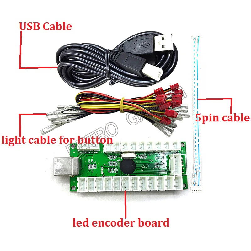 1 set Zero Delay LED USB PC Encoder for Arcade LED Button 5 pin Joystick PC Controller Computer Games
1 set Zero Delay LED USB PC Encoder for Arcade LED Button 5 pin Joystick PC Controller Computer Games