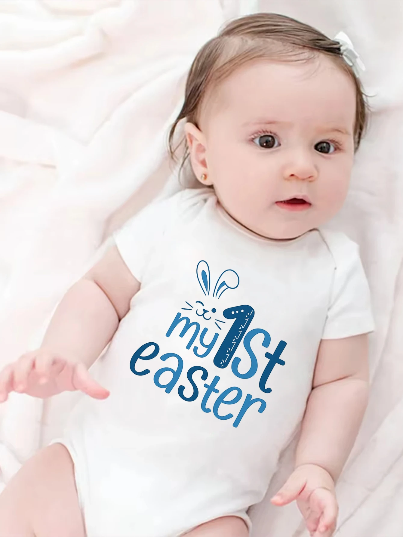 Комбинезон-боди с принтом мультяшного кролика и надписью "My 1st Easter" для мальчиков и девочек, весна/лето, с коротким рукавом, для пасхальных вечеринок, детский
Комбинезон-боди с принтом мультяшного кролика и надписью "My 1st Easter" для мальчиков и девочек, весна/лето, с коротким рукавом, для пасхальных вечеринок, детский