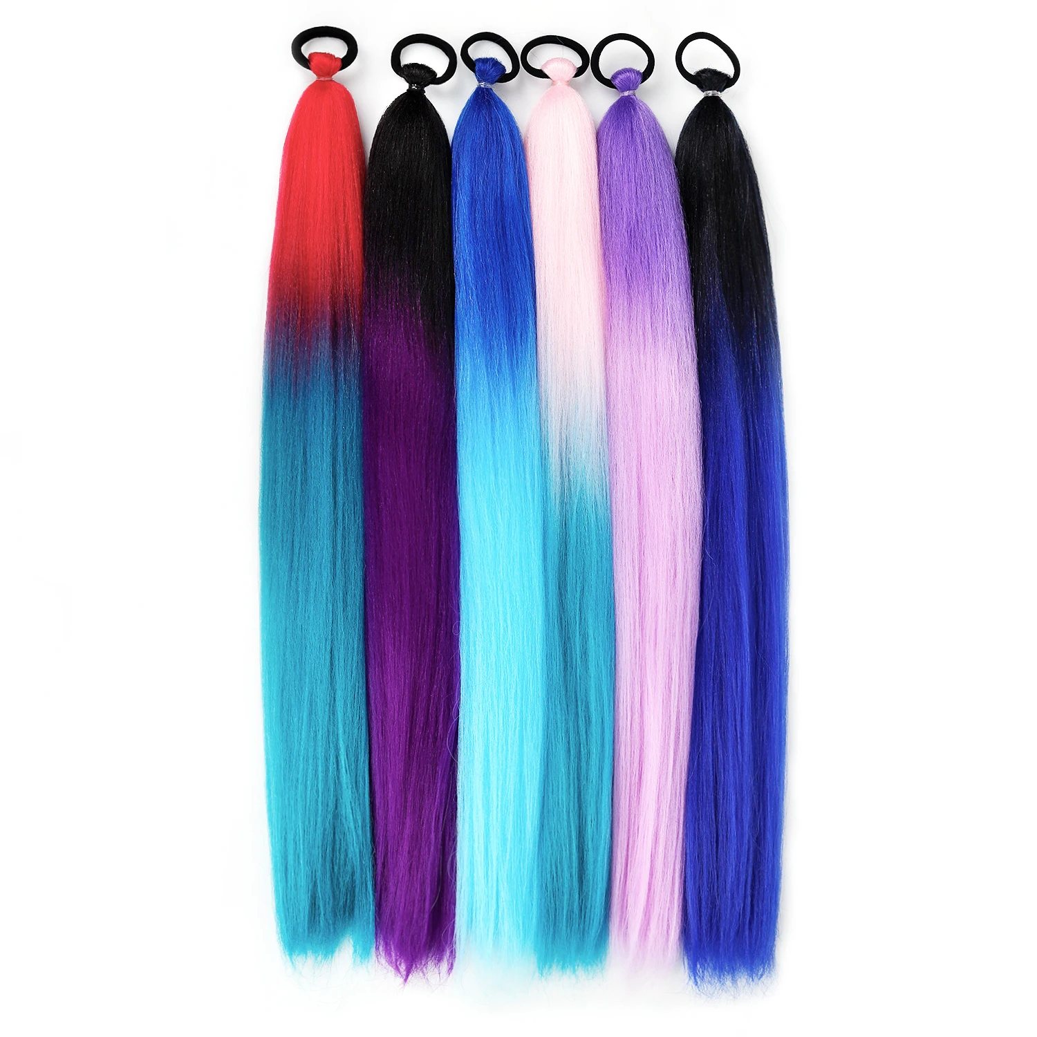 Ponytails Yaki Straight Ombre Rainbow Synthetic Ponytail Hair Extensions with Elastic Tie for Ladies Girls Cosplay Halloween
Ponytails Yaki Straight Ombre Rainbow Synthetic Ponytail Hair Extensions with Elastic Tie for Ladies Girls Cosplay Halloween