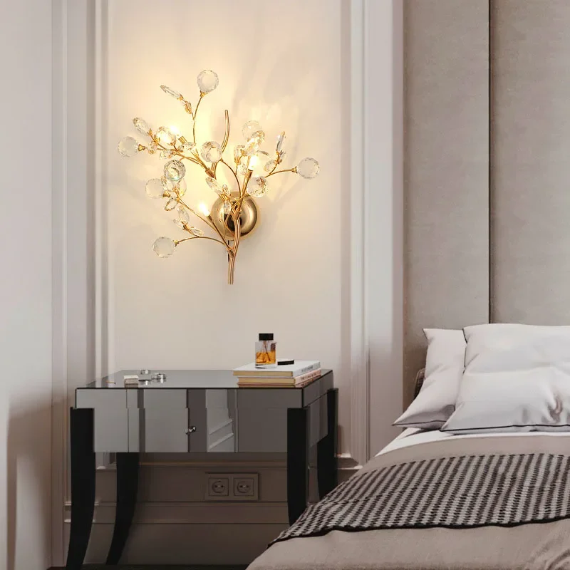 2025 Romantic Flowers Branches G4 Bulb Wall Lights Clear Crystal Living Room Bedroom Decoration Sconce Gold Metal Drop Shipping
2025 Romantic Flowers Branches G4 Bulb Wall Lights Clear Crystal Living Room Bedroom Decoration Sconce Gold Metal Drop Shipping