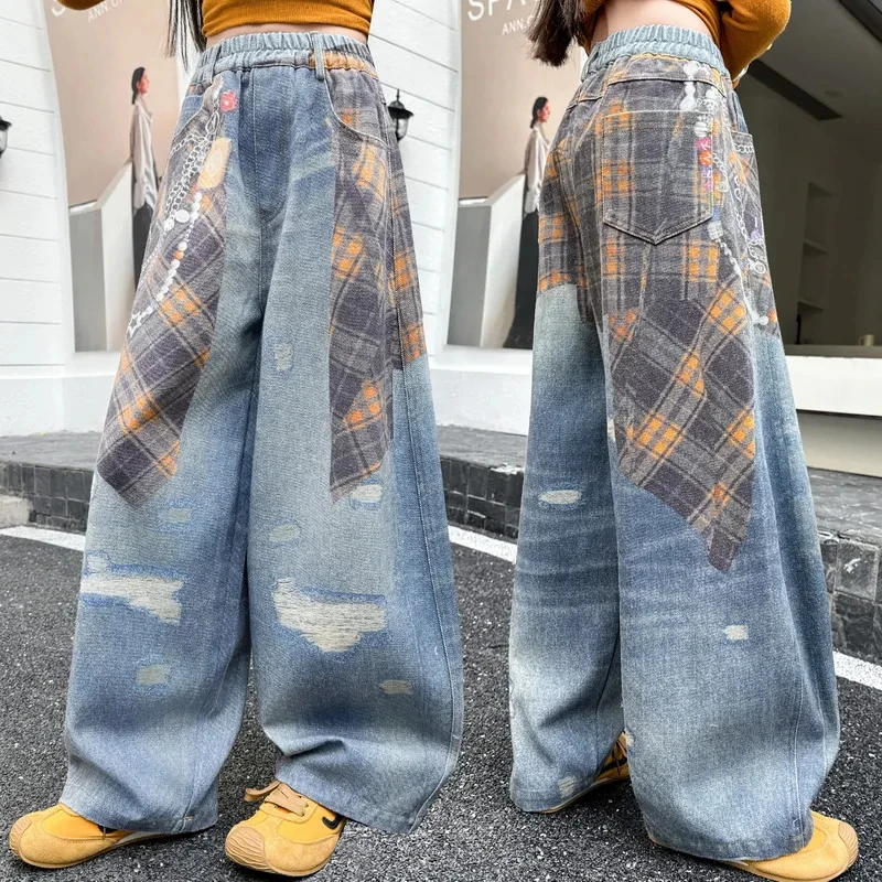 Girl High Jazz Hip Hop Street Dance Jeans with Print for Teen Girl Fashion Hip hop Denim Pants Fashion Style Kids Loose Trousers
Girl High Jazz Hip Hop Street Dance Jeans with Print for Teen Girl Fashion Hip hop Denim Pants Fashion Style Kids Loose Trousers
