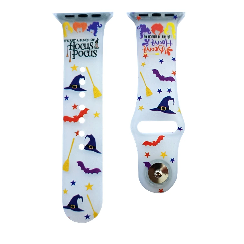 Halloween translucent printing strap for Apple Watch 10 9 8 7 Silicone Band Replaceable Bracelet for iWatch 38mm 40mm 41mm 42mm 
Halloween translucent printing strap for Apple Watch 10 9 8 7 Silicone Band Replaceable Bracelet for iWatch 38mm 40mm 41mm 42mm