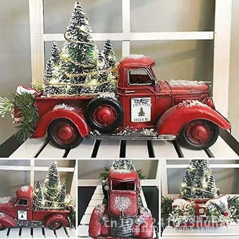 Resin Christmas Car Decoration - Classic Red Truck Model Tree Topper Holiday Home Decor American Style
Resin Christmas Car Decoration - Classic Red Truck Model Tree Topper Holiday Home Decor American Style