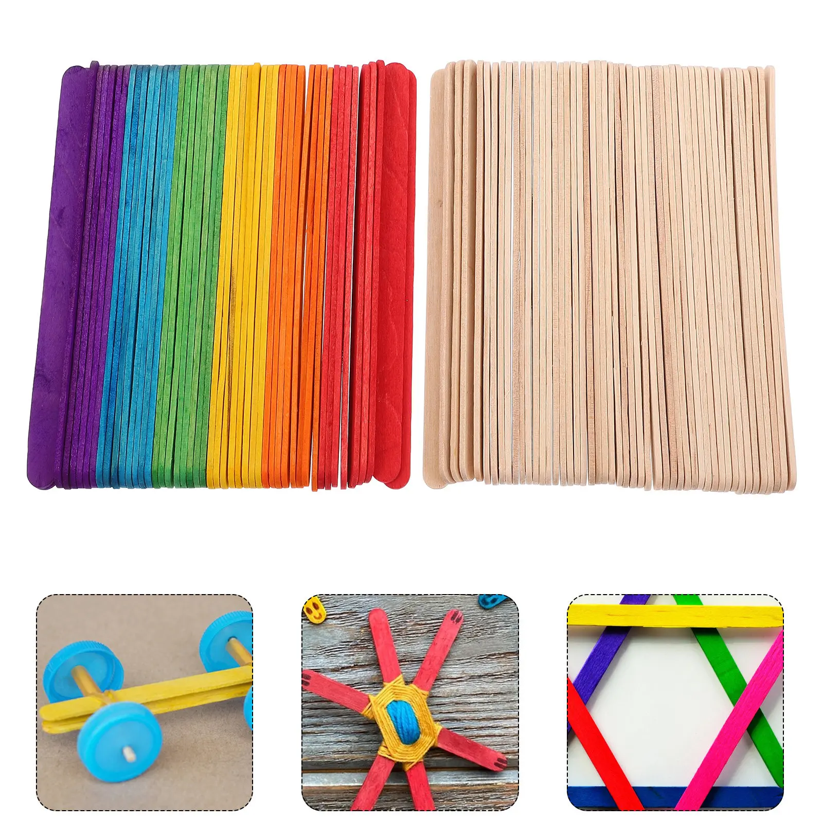 200Pcs Vibrant Colored Wooden Ice Pop Sticks Jumbo Size for DIY Craft Projects Classroom Art Supplies Paint Mixing Waxing Sticks
200Pcs Vibrant Colored Wooden Ice Pop Sticks Jumbo Size for DIY Craft Projects Classroom Art Supplies Paint Mixing Waxing Sticks