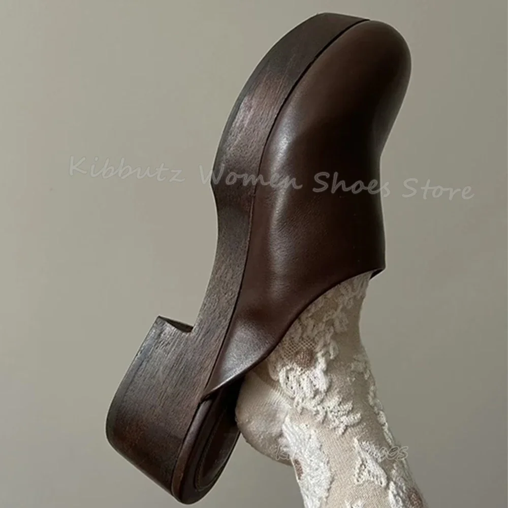 Mule Slipper Pumps Genuine Leather Solid Color Fashion Concise Novelty Sexy Women Shoes New Round Toe Chunky Heels Outdoor Dress
Mule Slipper Pumps Genuine Leather Solid Color Fashion Concise Novelty Sexy Women Shoes New Round Toe Chunky Heels Outdoor Dress