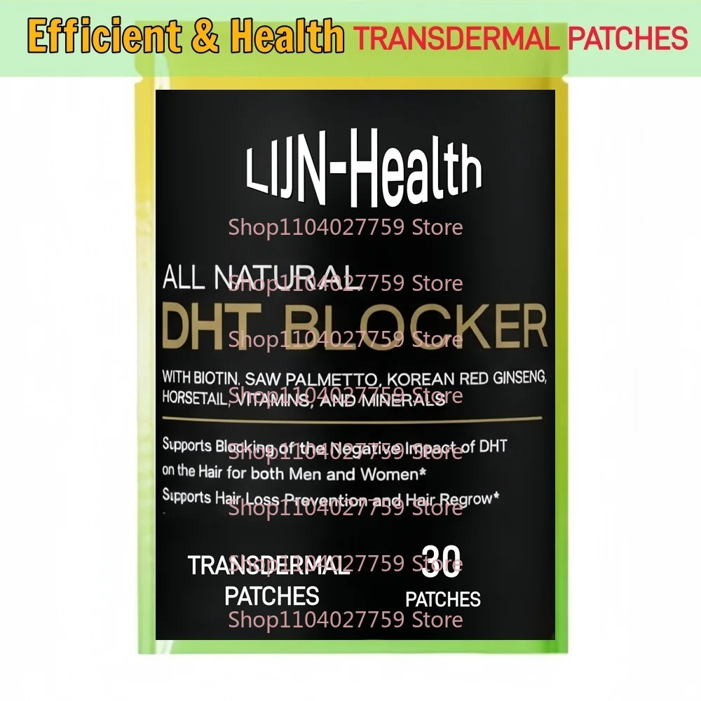 30 Patches DHT Blocker Transdermal Patches for Hair Growth & Thickness With Biotin, Saw Palmetto, Fo-Ti Root
30 Patches DHT Blocker Transdermal Patches for Hair Growth & Thickness With Biotin, Saw Palmetto, Fo-Ti Root
