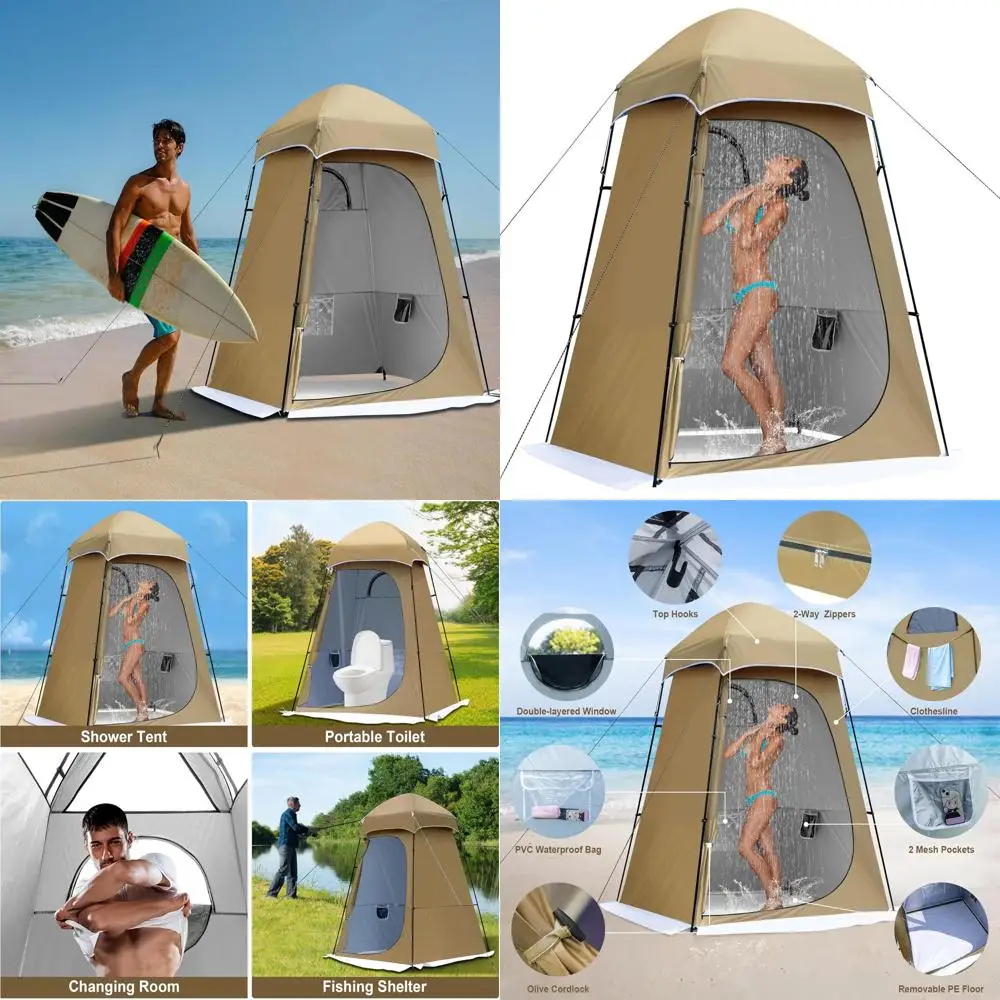 Extra Tall 7.9FT Portable Outdoor Shower Tent with Floor, Privacy Bathroom for Camping, Hiking, Fishing, UPF50+
Extra Tall 7.9FT Portable Outdoor Shower Tent with Floor, Privacy Bathroom for Camping, Hiking, Fishing, UPF50+