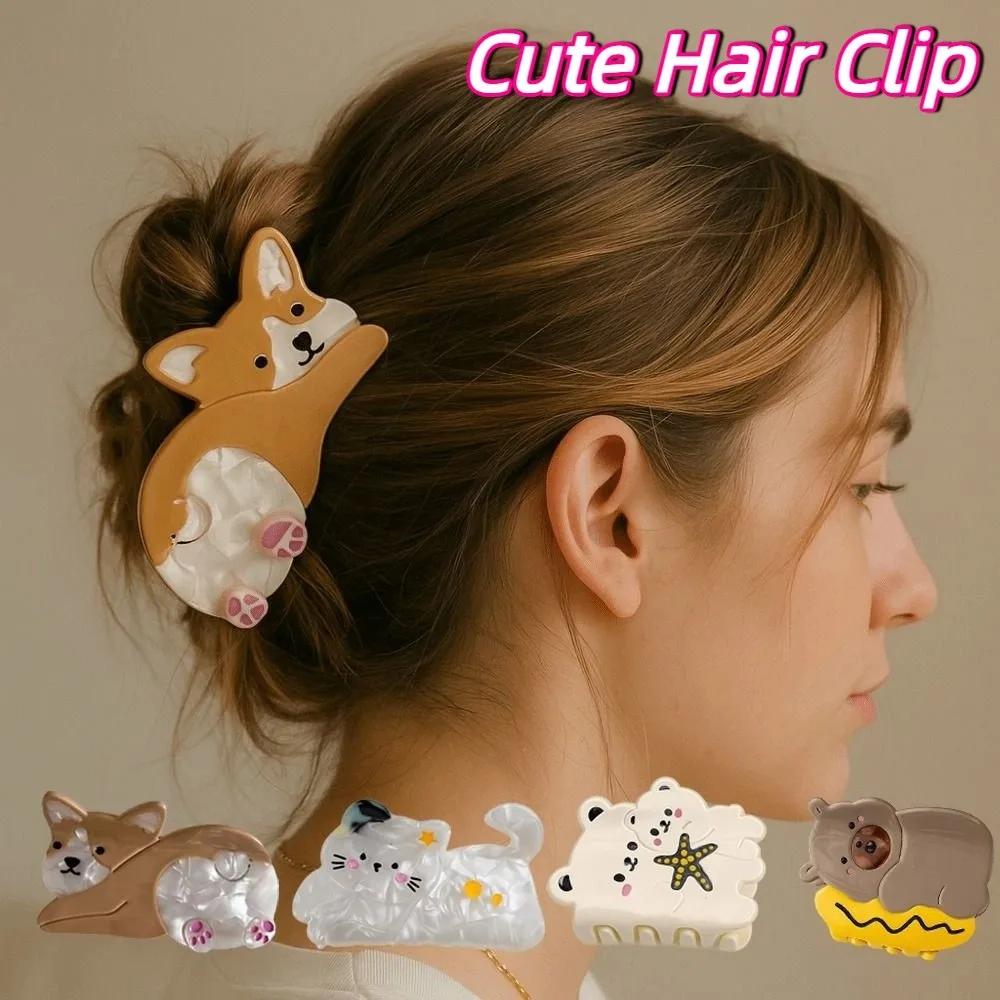 Creative Acetic Acid Acetate Cat Hair Claw Pet Capibara Animal Hair Clip Headdress Korean Style Corgi Dog Shark Clip Female
Creative Acetic Acid Acetate Cat Hair Claw Pet Capibara Animal Hair Clip Headdress Korean Style Corgi Dog Shark Clip Female