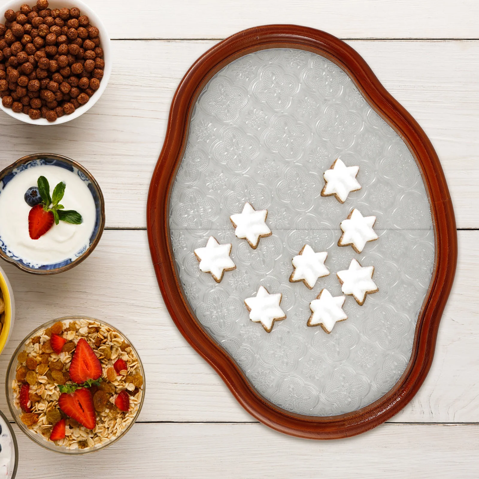 Glass Fruit Plate Chic Snack Serving Tray for Home Dinner Family Gatherings Storage Tray Candy Nuts Holder
Glass Fruit Plate Chic Snack Serving Tray for Home Dinner Family Gatherings Storage Tray Candy Nuts Holder