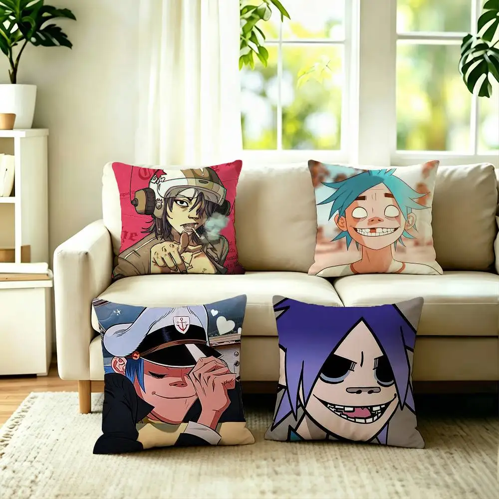 Hot Virtual Singer Gorillaz Band Pillow Case Square Double-Sided Sofa Cushion Cover Bedroom Bedside Pillow
Hot Virtual Singer Gorillaz Band Pillow Case Square Double-Sided Sofa Cushion Cover Bedroom Bedside Pillow