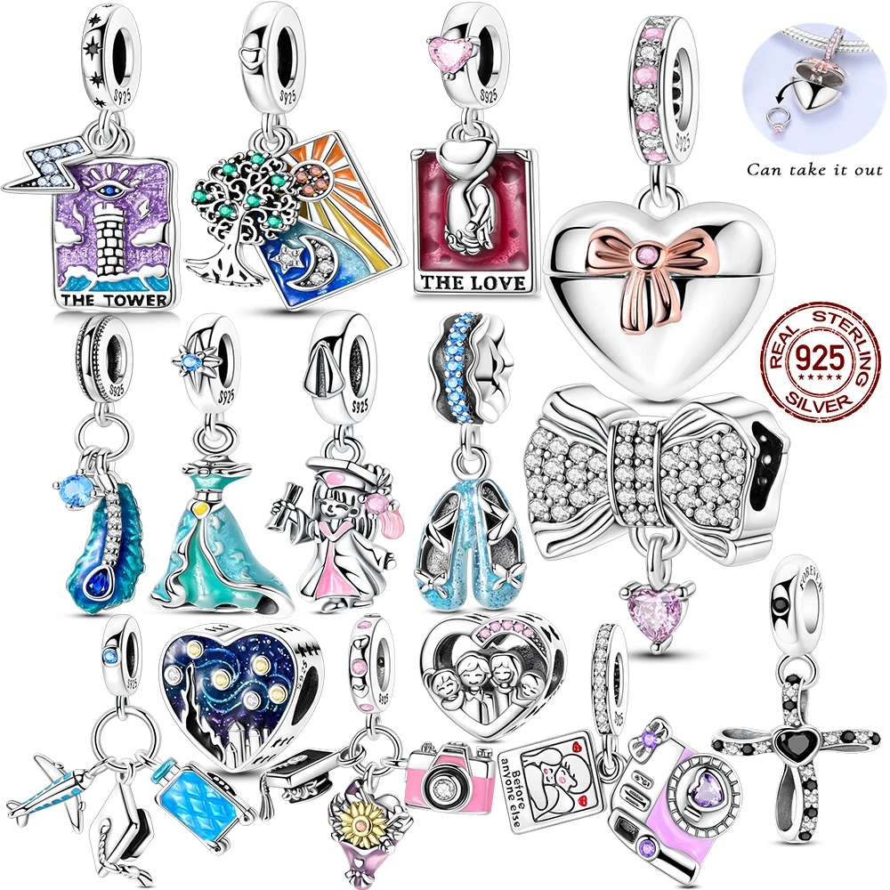 925 Silver Charms Tarot Card Graduate Openable Heart Box Beads Fit Original Charm Bracelet DIY Making Pendants Gift For Woman
925 Silver Charms Tarot Card Graduate Openable Heart Box Beads Fit Original Charm Bracelet DIY Making Pendants Gift For Woman