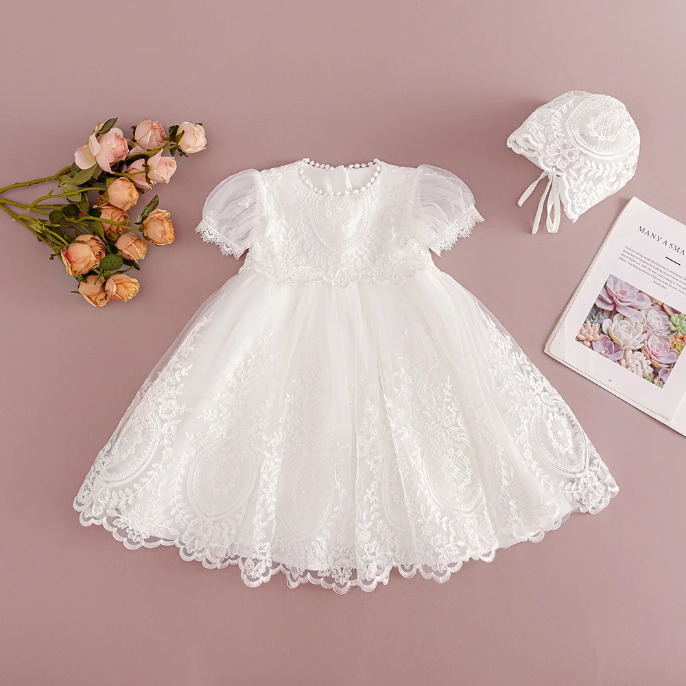 HETISO Baby Girls Elegant Embroidery Long White Christening Dress with Banner Toddler Birthday Party Gown 1 2 Years
HETISO Baby Girls Elegant Embroidery Long White Christening Dress with Banner Toddler Birthday Party Gown 1 2 Years