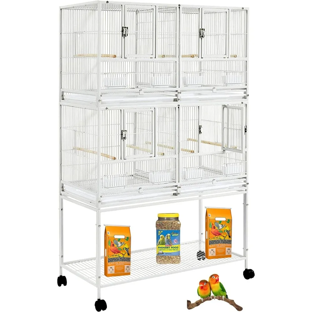 Stackable Center Divided Breeder Breeding Bird Flight Double Rolling Cage for Aviaries Canaries Cockatiels Lovebirds Finches Bud
Stackable Center Divided Breeder Breeding Bird Flight Double Rolling Cage for Aviaries Canaries Cockatiels Lovebirds Finches Bud