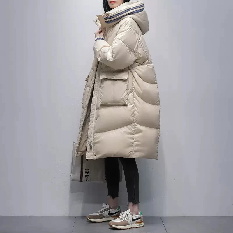 Oversized Thicken 90%White Duck Down Coat Women's 2024 Winter New Korean Loose Hooded Jacket Female Long Snow Parkas Overcoat
Oversized Thicken 90%White Duck Down Coat Women's 2024 Winter New Korean Loose Hooded Jacket Female Long Snow Parkas Overcoat