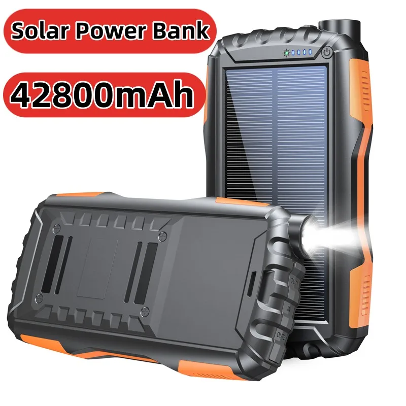 Large Capacity Solar Power Bank 42800mAh Dual USB Fast Charging for iPhone 16 15 Samsung Xiaomi Portable Powerbank Spare Battery
Large Capacity Solar Power Bank 42800mAh Dual USB Fast Charging for iPhone 16 15 Samsung Xiaomi Portable Powerbank Spare Battery