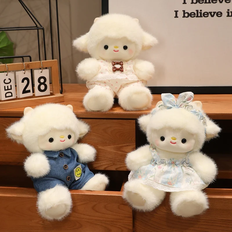 25CM Cute Soft Dress Up Sheep Stuffed Sheep Plushie Gentle Cozy Fluffy Sleeping Pillow Gifts
25CM Cute Soft Dress Up Sheep Stuffed Sheep Plushie Gentle Cozy Fluffy Sleeping Pillow Gifts