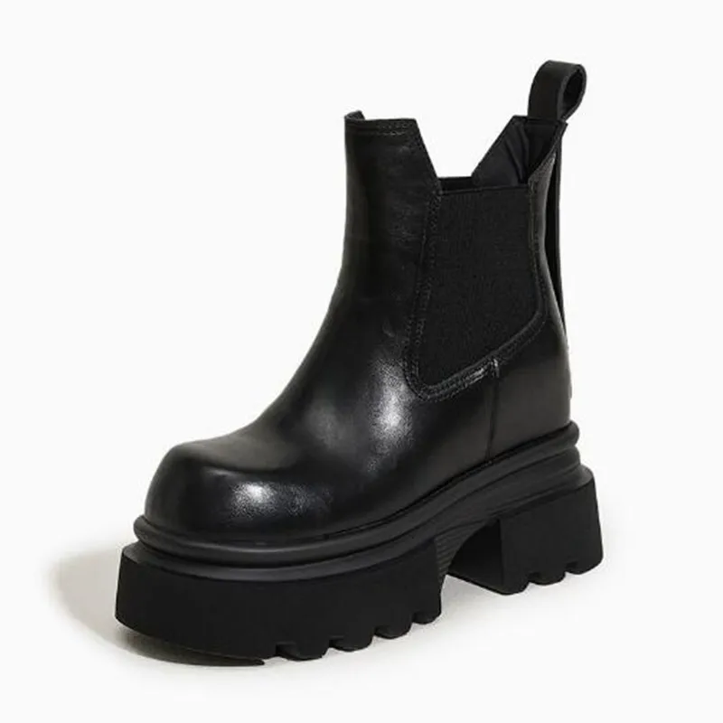 10CM New Heels Winter Women Leather Chunky Ankle Boots Autumn High Platform Boot Woman Thick Bottom Non Slip Motorcycle Booties
10CM New Heels Winter Women Leather Chunky Ankle Boots Autumn High Platform Boot Woman Thick Bottom Non Slip Motorcycle Booties