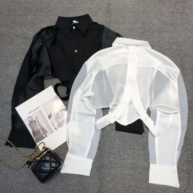 Fashion Casual Streetwear Camisa All-match Aesthetic Shirt Shirts Women Sun-proof Crop Tops Sheer Loose Chic Sexy Girls Ulzzang
Fashion Casual Streetwear Camisa All-match Aesthetic Shirt Shirts Women Sun-proof Crop Tops Sheer Loose Chic Sexy Girls Ulzzang