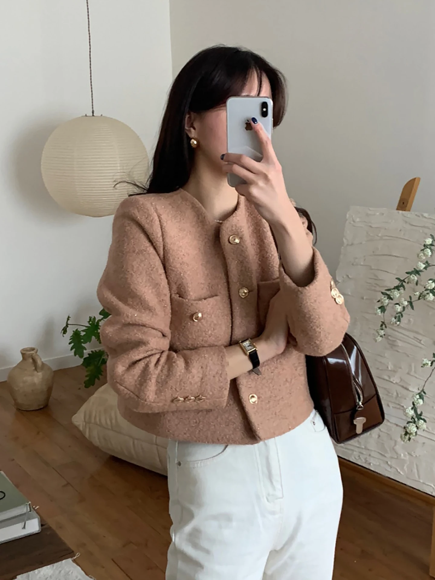 Dongda Gate, осенне-зимнее новое шерстяное пальто, круглое шерстяное пальто Ne для поездок на работу, топ для женщин, небольшой размер, модное 
Dongda Gate, осенне-зимнее новое шерстяное пальто, круглое шерстяное пальто Ne для поездок на работу, топ для женщин, небольшой размер, модное