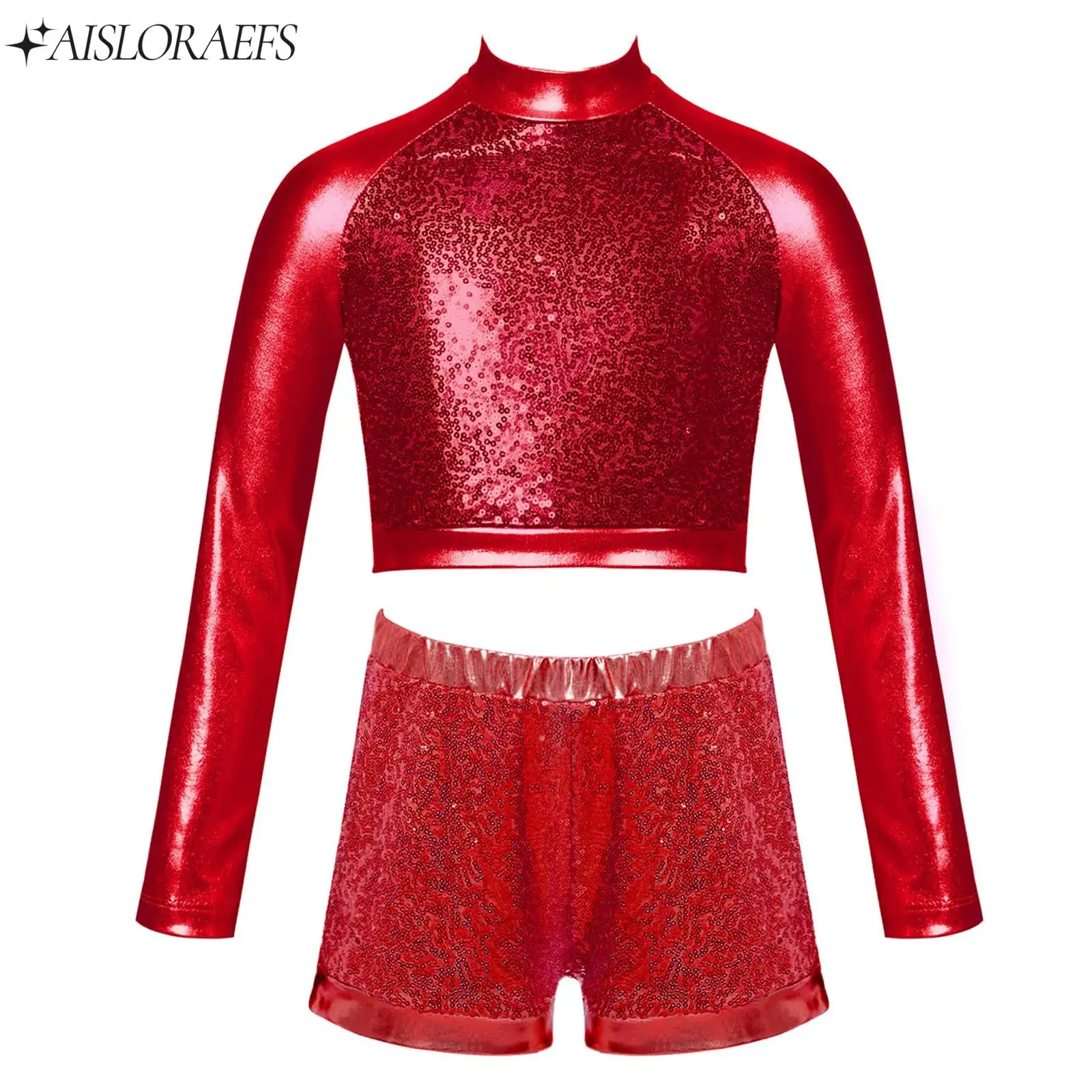 Наряд для уличных танцев в стиле хип-хоп с блестками и блестками для девочек, детская одежда для соревнований по танцам, укороченный топ с длинными рукавами + шорты, комплект
Наряд для уличных танцев в стиле хип-хоп с блестками и блестками для девочек, детская одежда для соревнований по танцам, укороченный топ с длинными рукавами + шорты, комплект