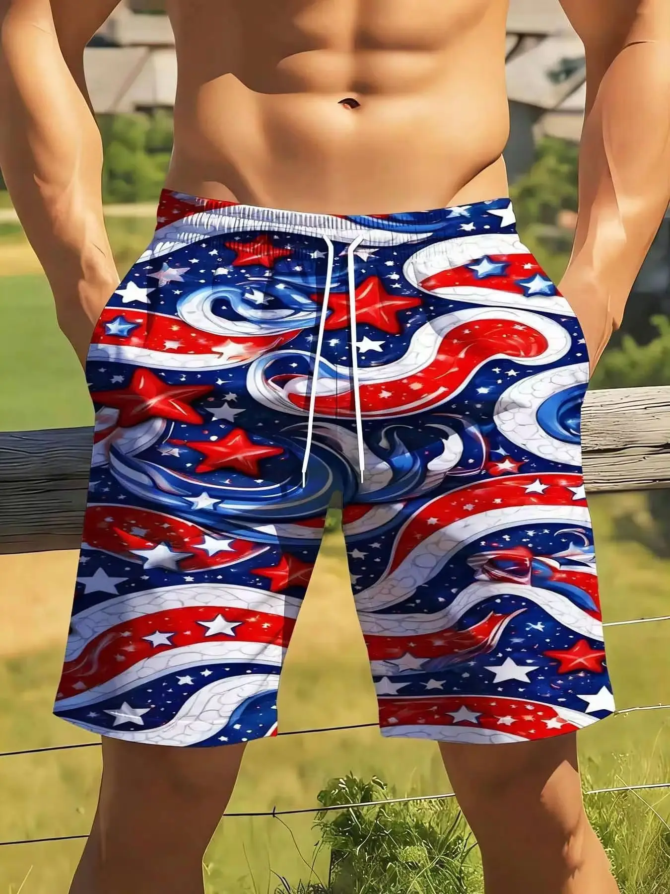 Patriotic American Flag Swim Trunks Men's Beach Shorts With Stars And Stripes Design For Summer Vacation Fourth Of July Celebratio
Patriotic American Flag Swim Trunks Men's Beach Shorts With Stars And Stripes Design For Summer Vacation Fourth Of July Celebratio