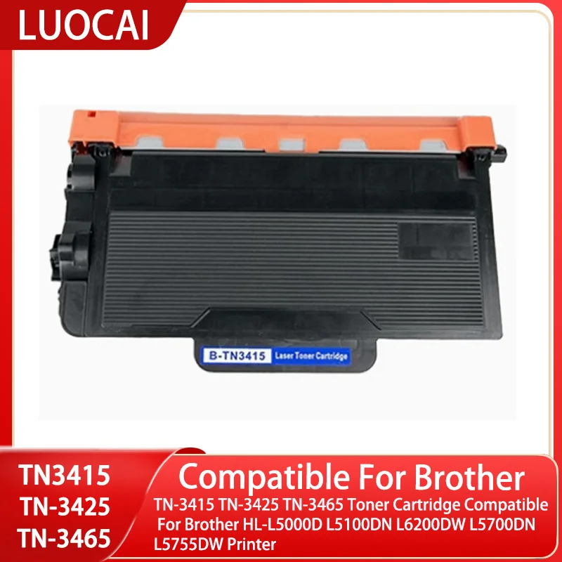 TN-3415 TN-3425 TN-3465 Toner Cartridge Compatible For Brother HL-L5000D L5100DN L6200DW L5700DN L5755DW Printer
TN-3415 TN-3425 TN-3465 Toner Cartridge Compatible For Brother HL-L5000D L5100DN L6200DW L5700DN L5755DW Printer