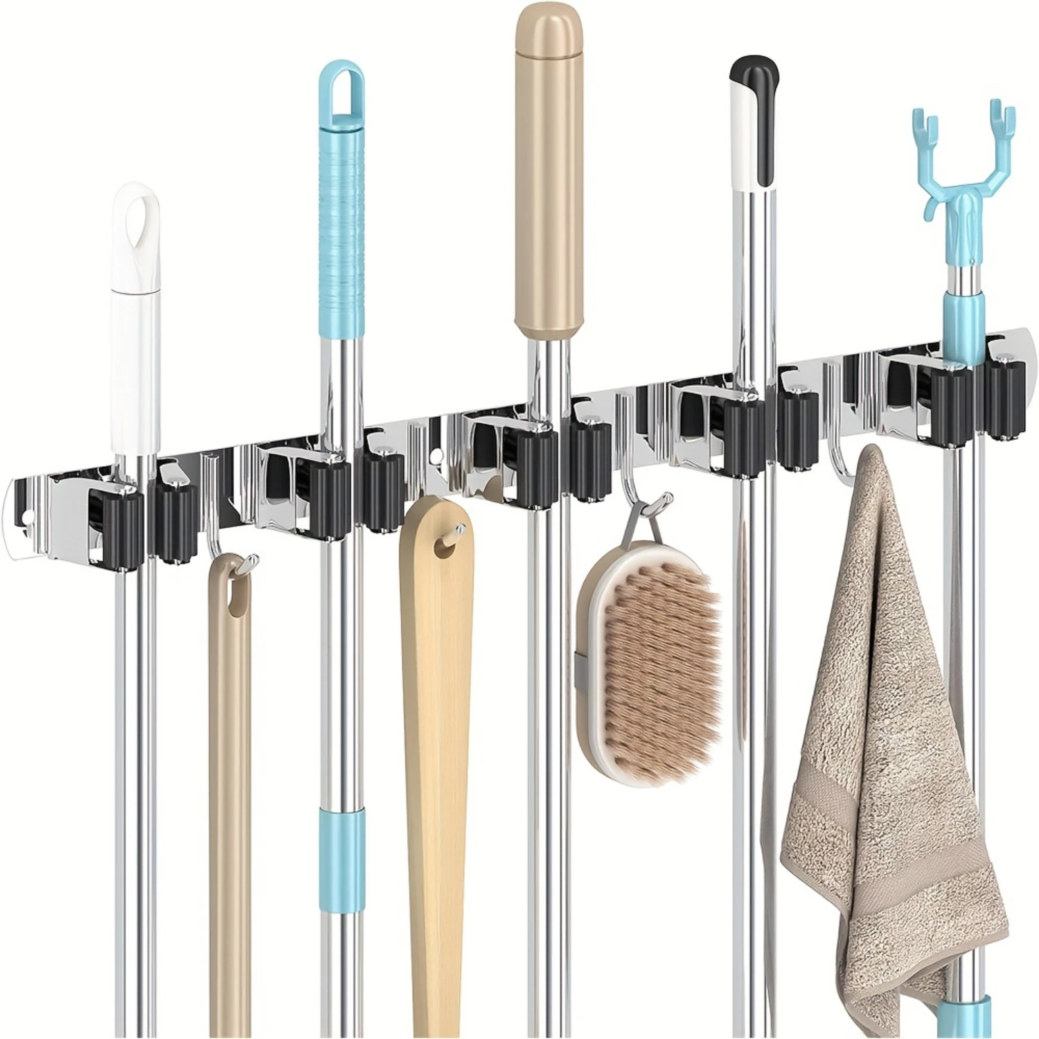 1pc Broom And Mop Organizer, Wall Hanging, No Drill Required For Laundry Organization, Wall Mount Garden Tool Garage Rack - Ins
1pc Broom And Mop Organizer, Wall Hanging, No Drill Required For Laundry Organization, Wall Mount Garden Tool Garage Rack - Ins