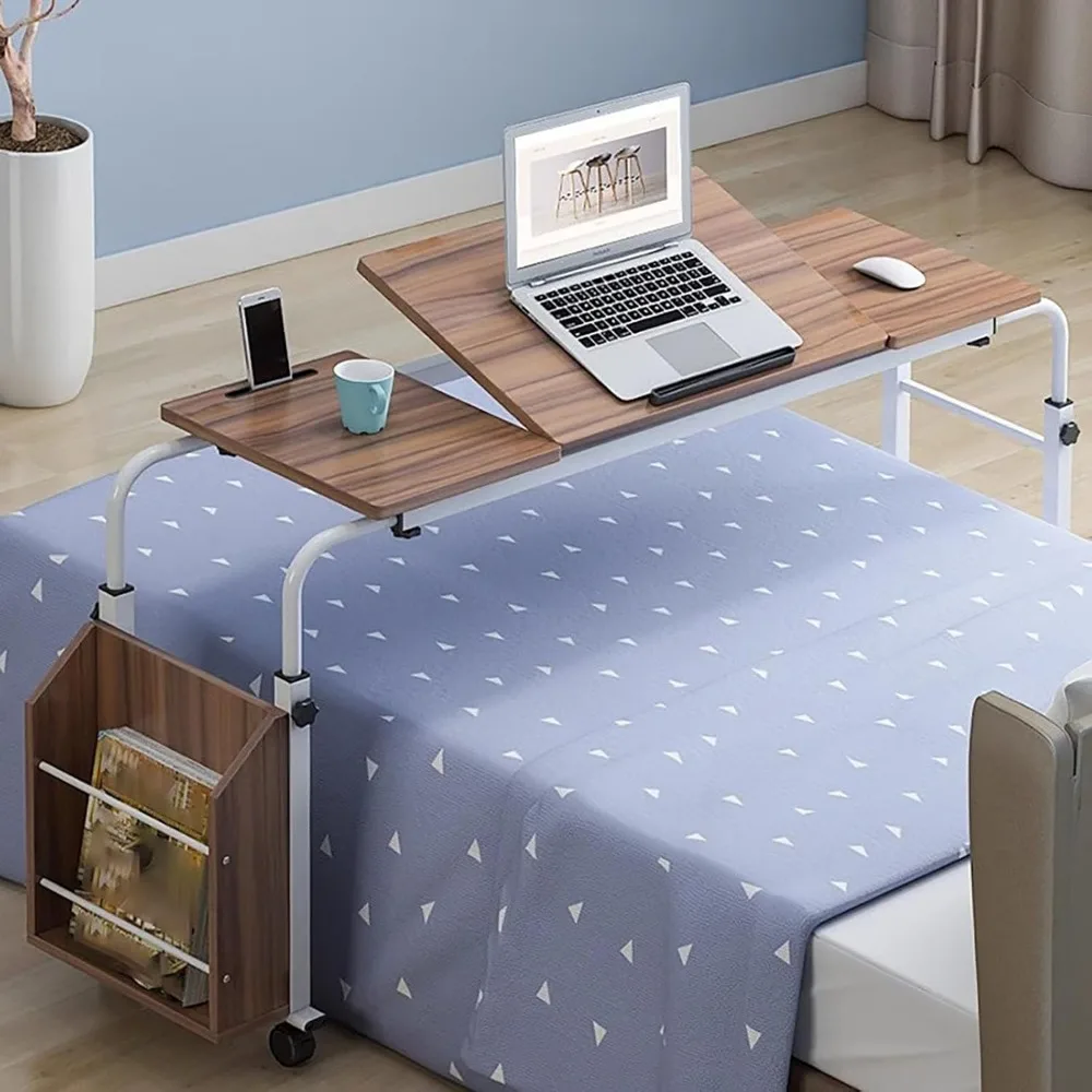 Works as Bar Table,Mobile Computer Table and Bed Table,Adjustable Height Bed Laptop Table,with Raised Baffle,Side Storage Basket
Works as Bar Table,Mobile Computer Table and Bed Table,Adjustable Height Bed Laptop Table,with Raised Baffle,Side Storage Basket